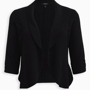 Torrid knit crepe drape blazer